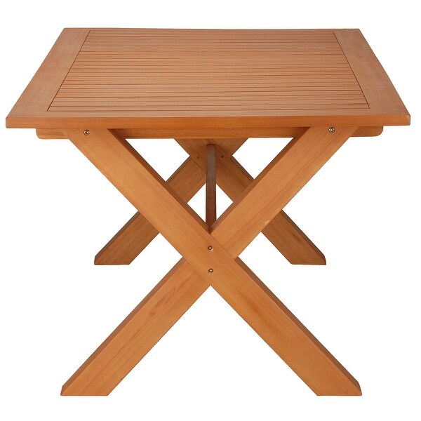 Eucalyptus Grandis Wood Farmhouse Style Table by National Tree Company