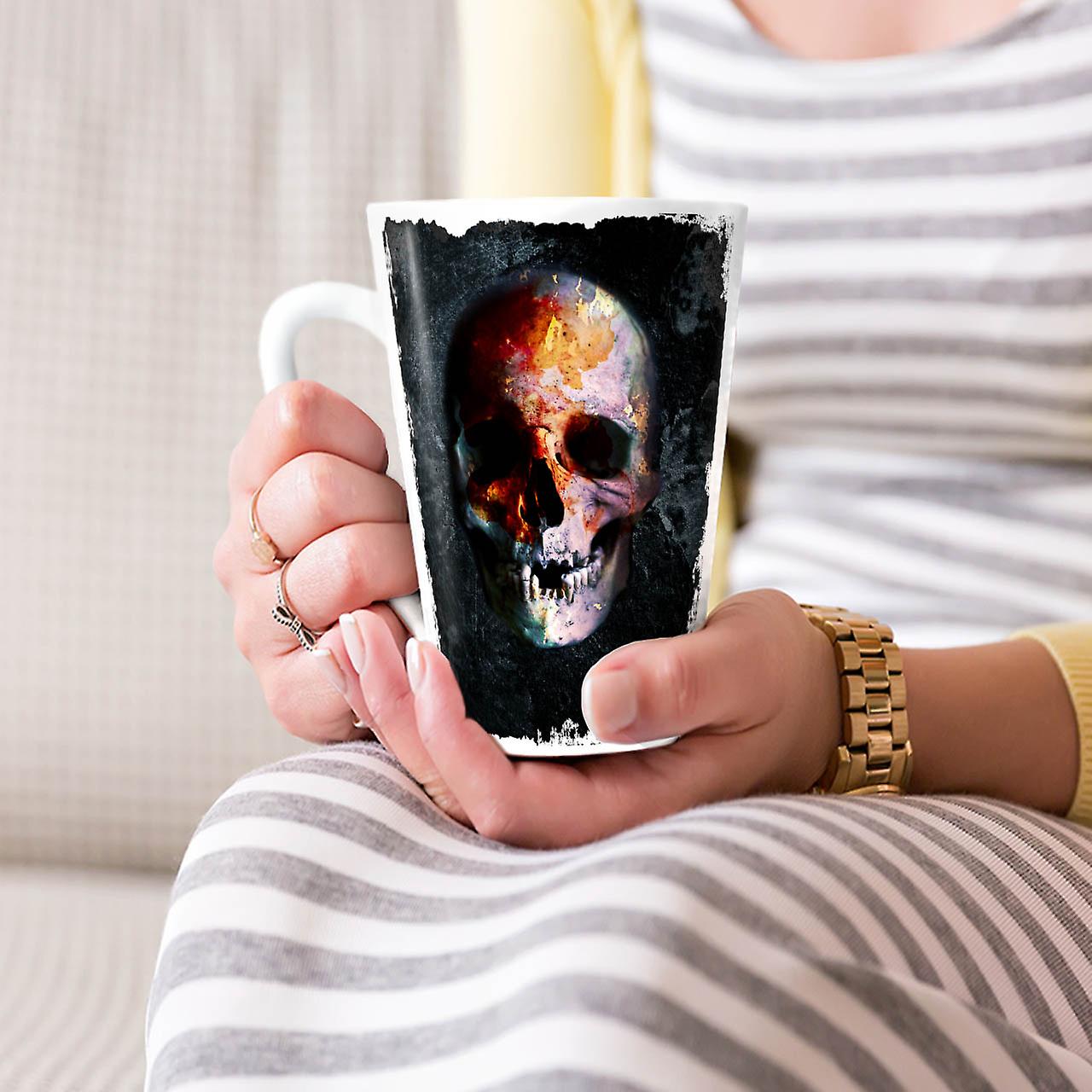 Skull Head Evil Grave NEW White Tea Coffee Ceramic Latte Mug 17 oz | Wellcoda