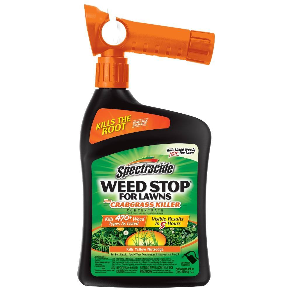 Spectracide Weed Stop 32 oz. Ready-to-Spray Concentrate for Lawns Plus Crabgrass Lawns HG-95703HT