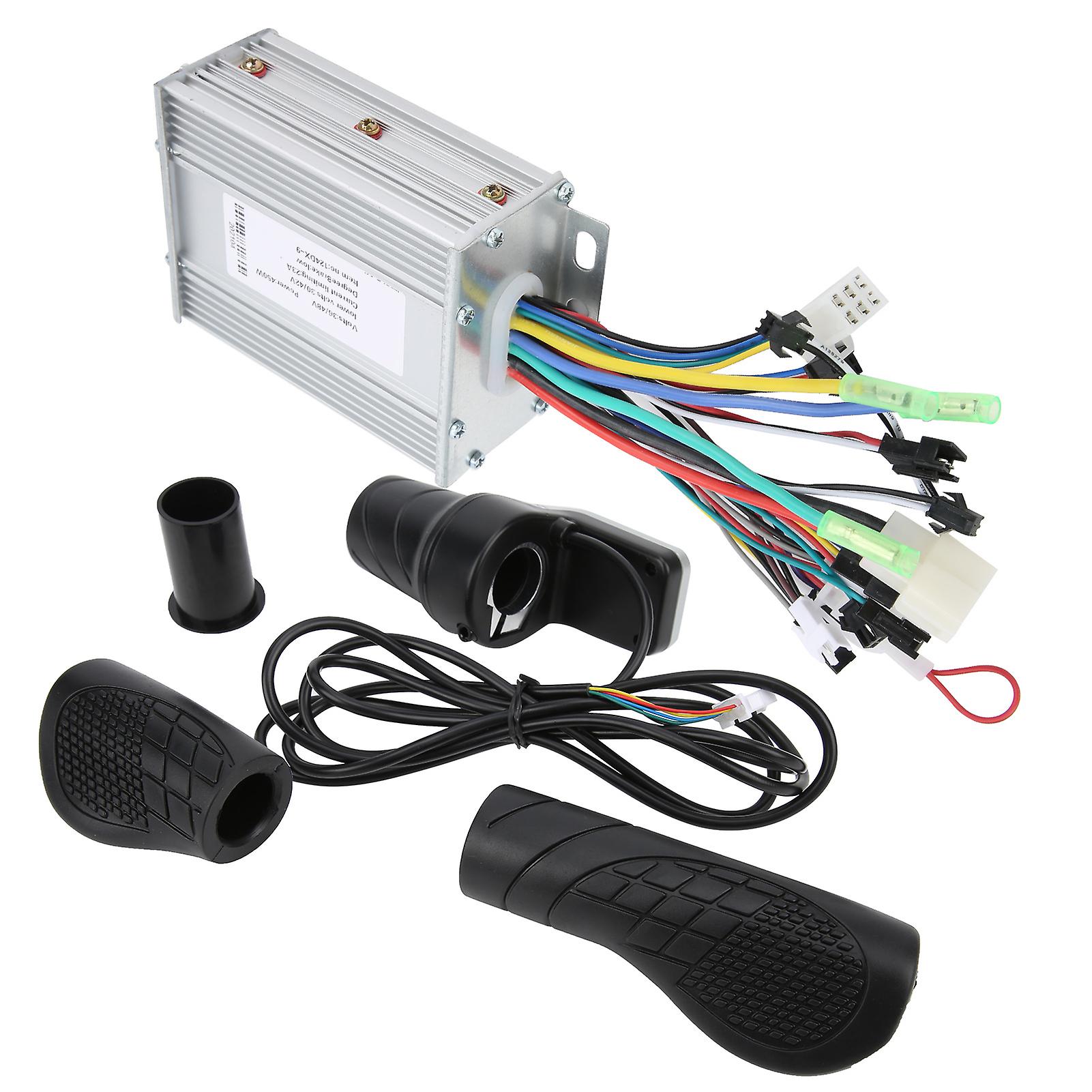 36v/48v 450w Brushless Controller And 124dx Lcd Half Twist Throttle Set For Electric Scooter