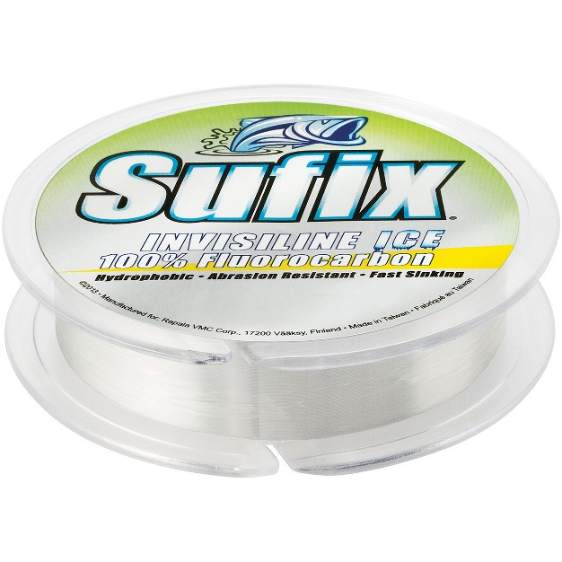 Sufix 50 Yard Invisiline Ice Fluorocarbon Fishing Line Clear