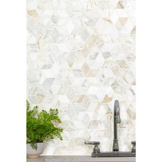 MSI Arabescato Carrara Venato Cube 11.75 in. x 12 in. Mixed Marble Floor and Wall Tile (9.8 sq. ft.Case) ARAVEN-CUBEHC