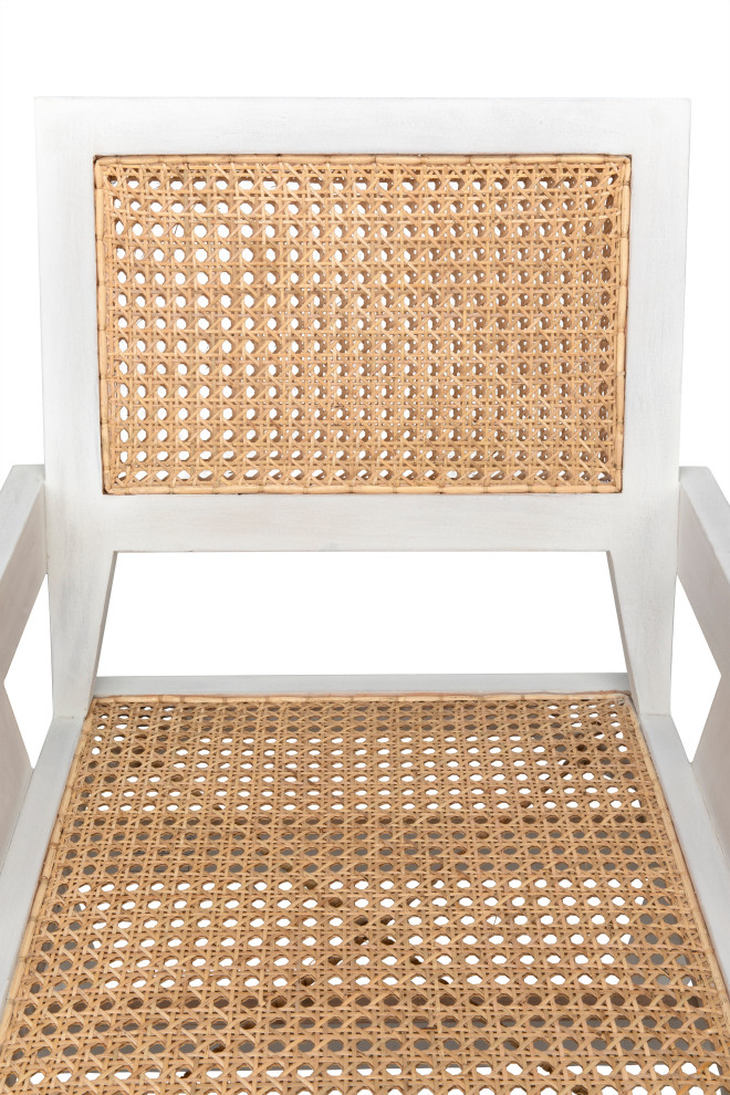 Jude Chair With Caning  White Wash   Tropical   Dining Chairs   by Noir  Houzz