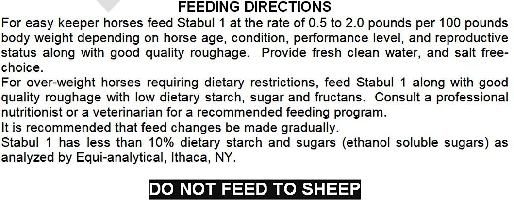 Stabul 1 Equine Diets Banana Low Sugar， Low Starch Horse Feed