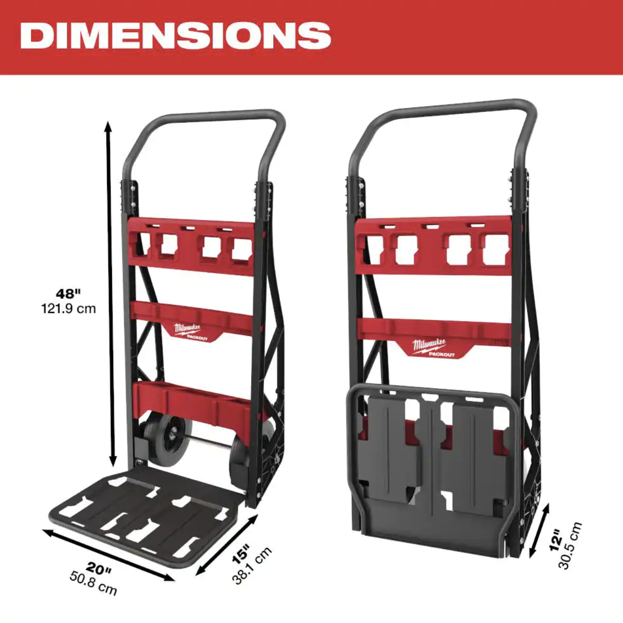 Milwaukee PACKOUT 20 in. 2-Wheel Utility Cart (48-22-8415)