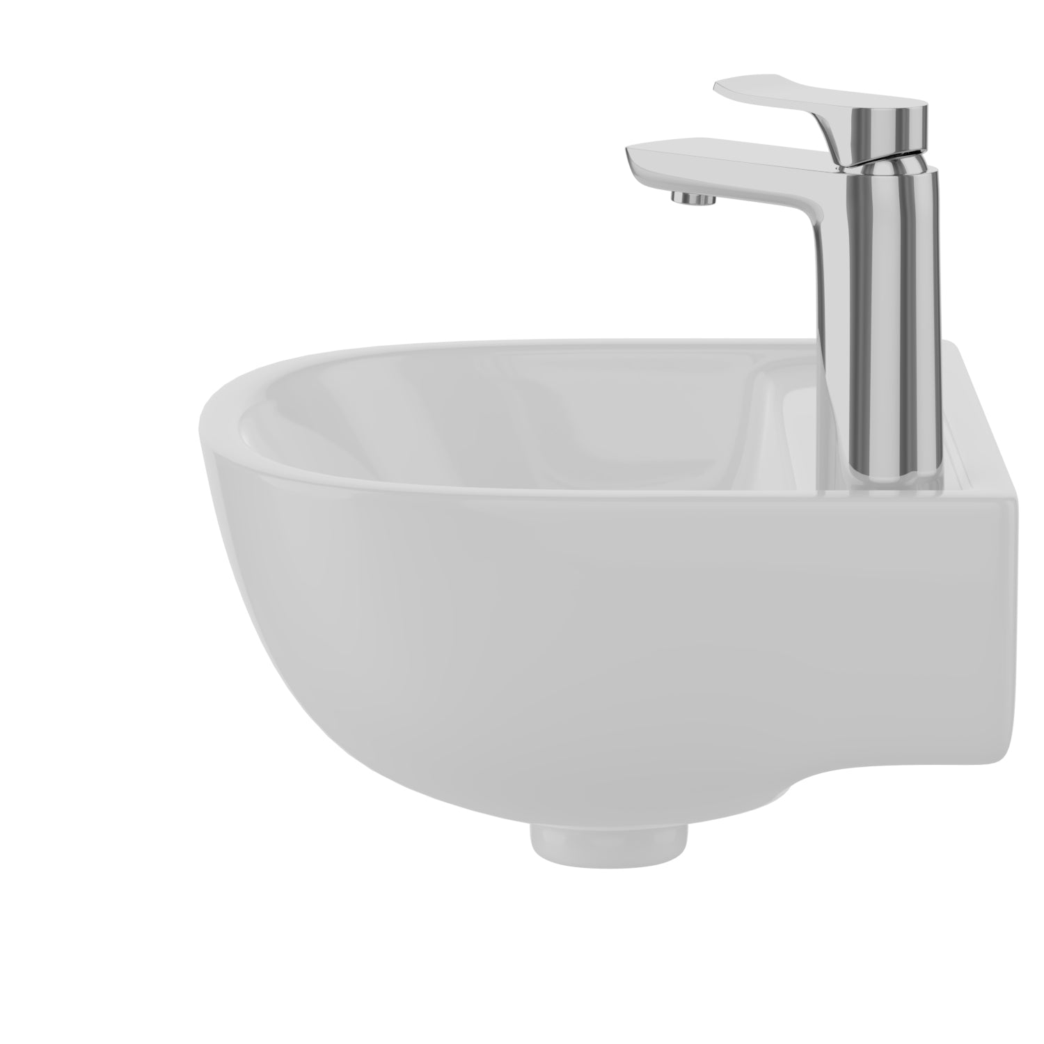 Compact 15″ Wall-Hung Basin