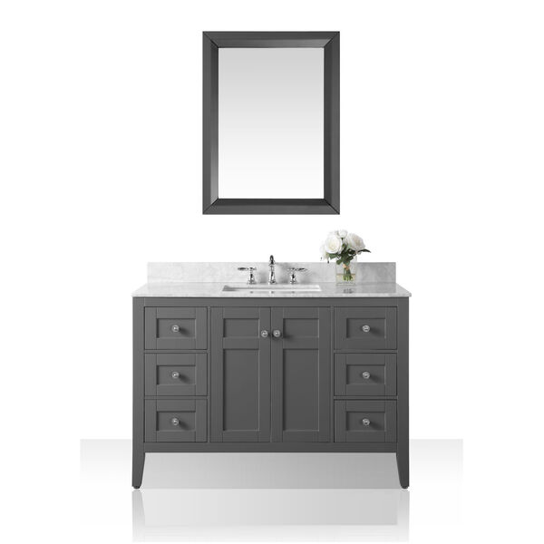 Maili Sapphire Gray 48-Inch Vanity Console with Mirror