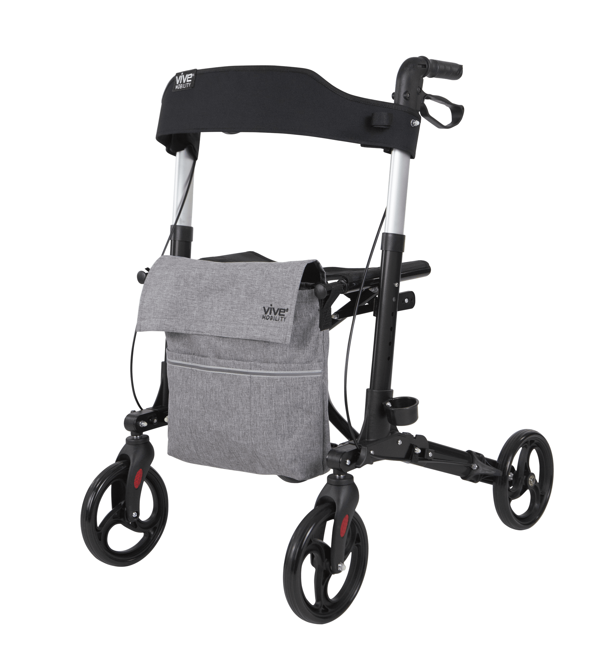 Vive Health Walker Rollator - Lightweight Foldable Walking Transport