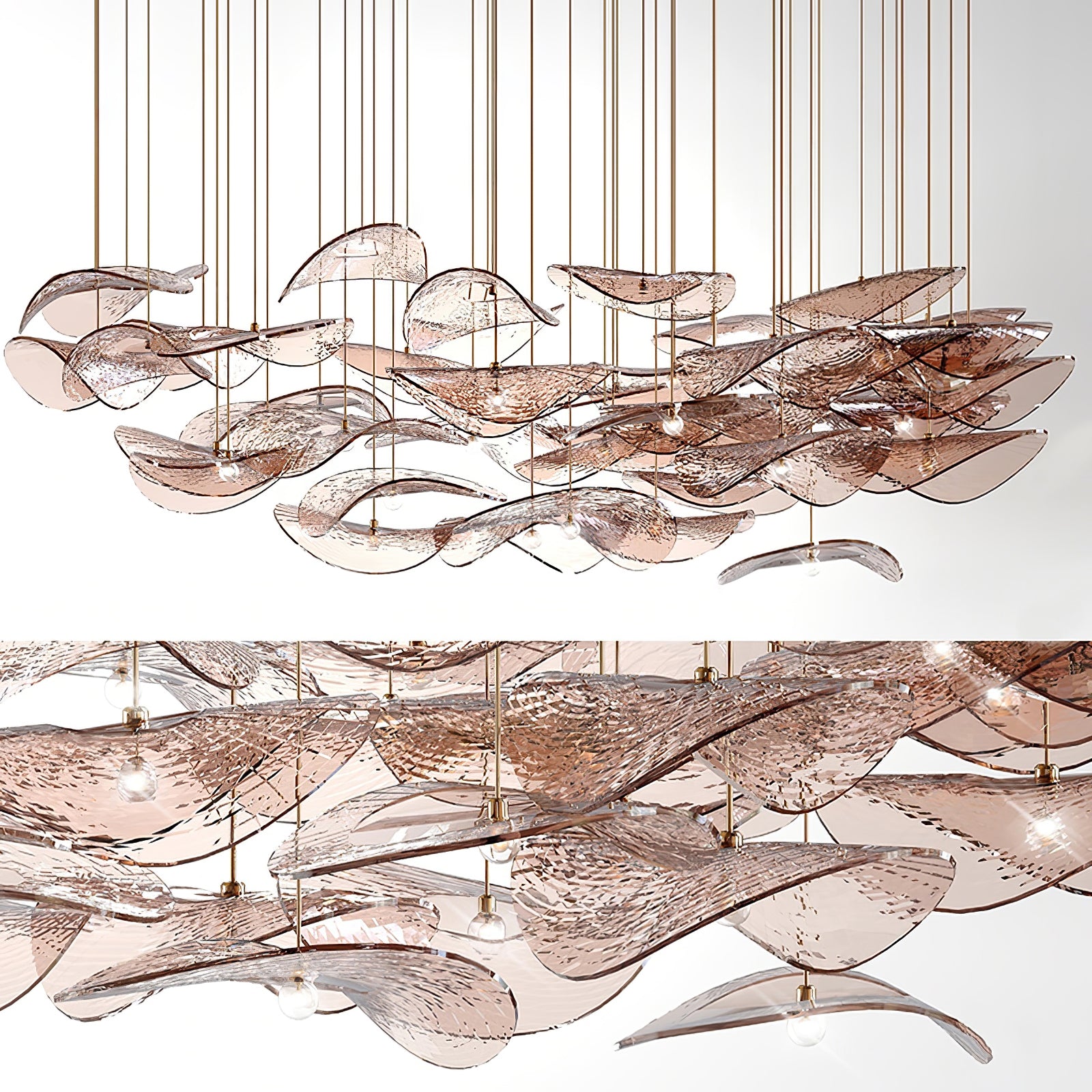 Wave Floating Leaf Chandelier