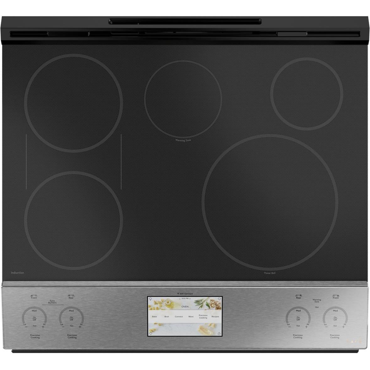 Café 30-inch Slide-in Induction Range with Storage Drawer CHS90XM2NS5