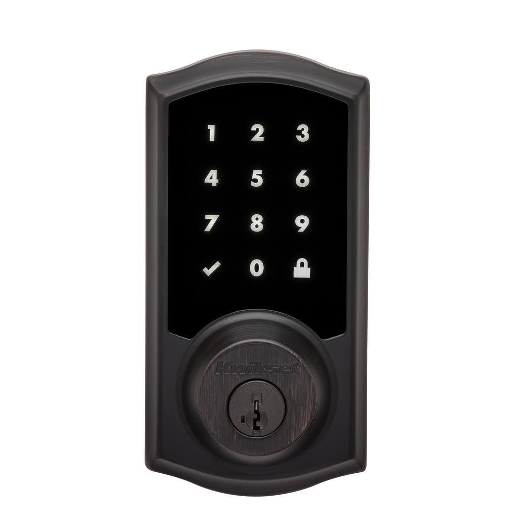 Kwikset Premis Touchscreen Smart Lock Venetian Bronze Single Cylinder Keypad Electronic Deadbolt Featuring SmartKey Security 919TRL PREMIS 11P