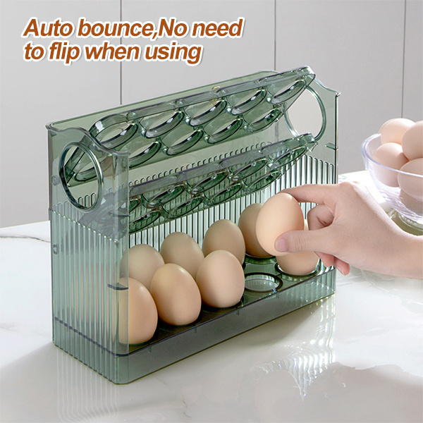 3-Layer Flip Fridge Egg Tray Container