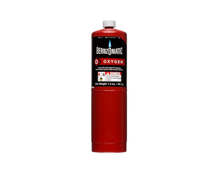 Worthington 1.4 oz Oxygen Cylinder Red 304179