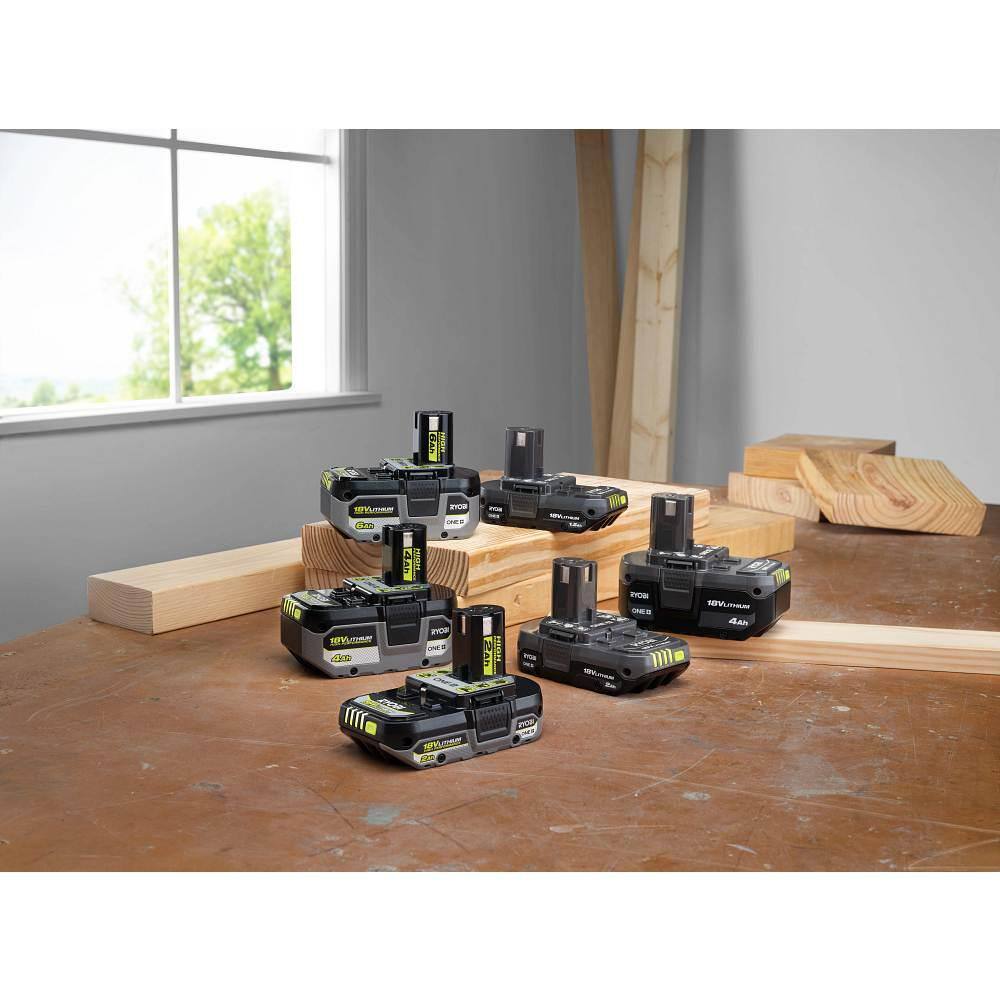 RYOBI ONE+ 18V Lithium-Ion 2.0 Ah 4.0 Ah and 6.0 Ah HIGH PERFORMANCE Batteries and Charger Kit w HP Brushless Recip Saw PSK007-PSBRS01B