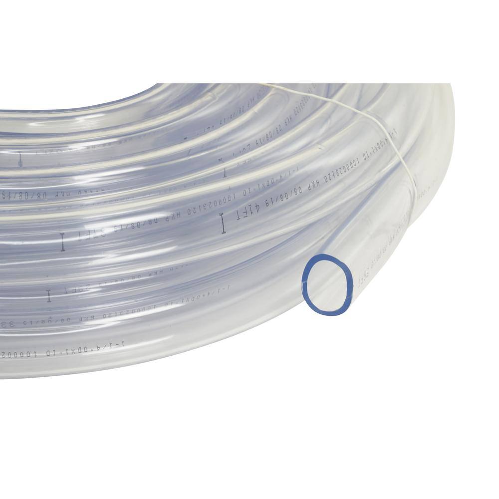 Everbilt 1-14 in. O.D. x 1 in. I.D. x 50 ft. PVC Clear Vinyl Tube HKP001-PVC015