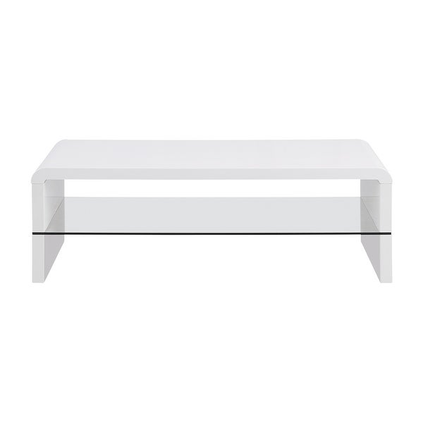 Coaster Furniture Airell White High Gloss Rectangular Coffee Table