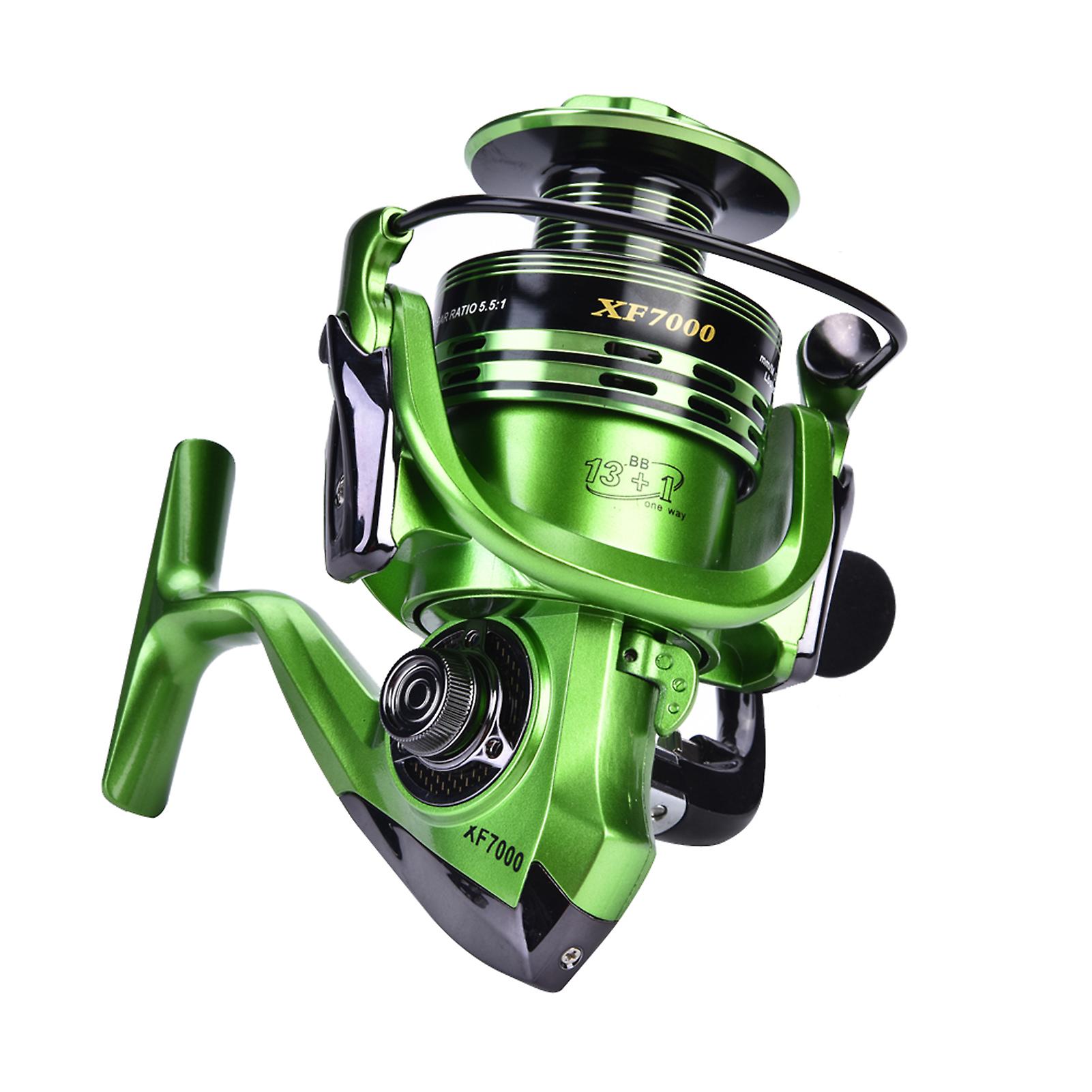 Salt Freshwater Metal Heavy Duty Lightweight Casting Spinning Fishing Reel Tackle (#7000)