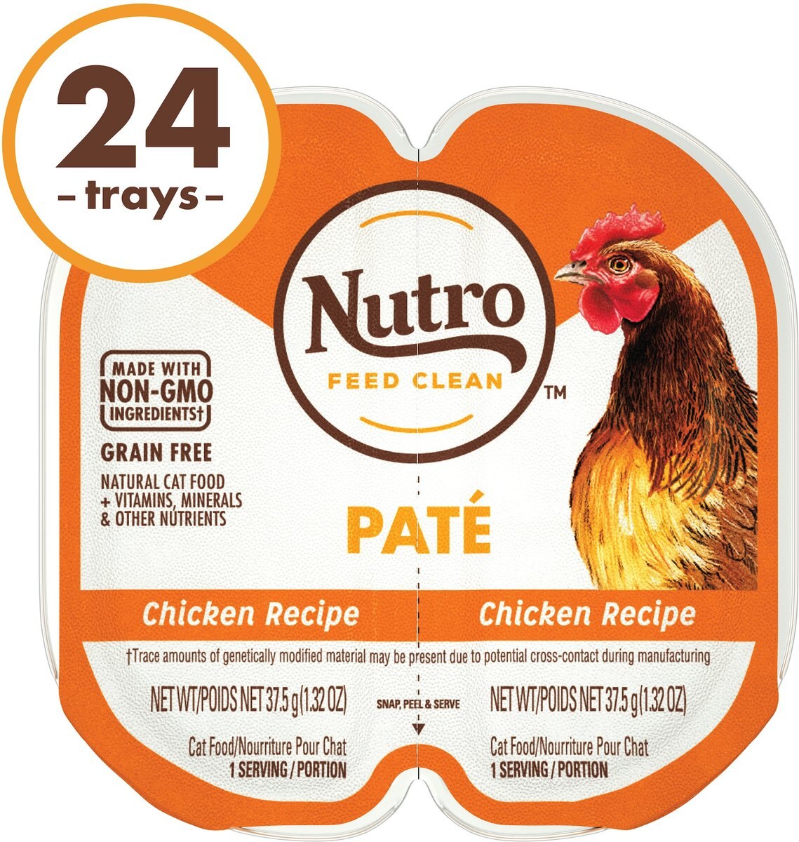 Nutro Perfect Portions Grain-Free Chicken Paté Recipe Cat Food Trays