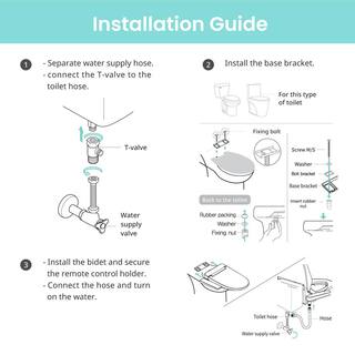 VOVO Stylement Electric Smart Bidet Seat for Elongated Toilet in White Remote Deodorizer Stainless Nozzle UV-A LED VB-4000SE