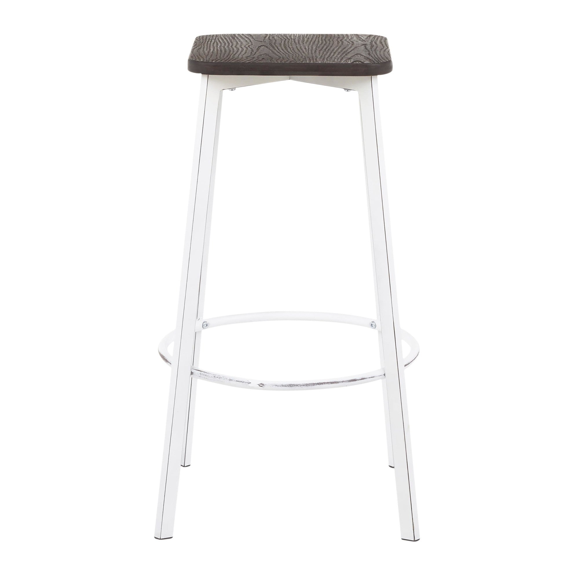 Clara 30 in. Square Backless Bar Stool - Set of 2