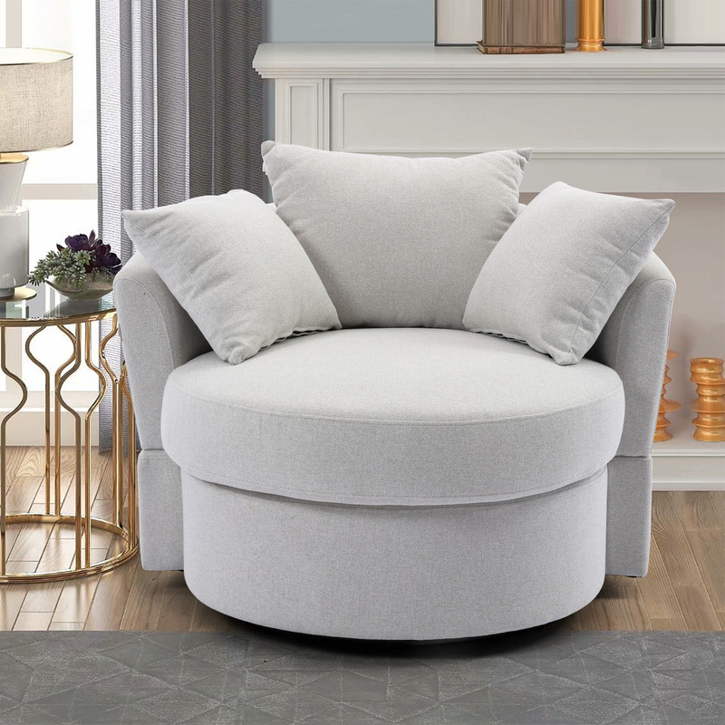 Lounge Swivel Bucket Accent Chair   Transitional   Armchairs And Accent Chairs   by Miron Demid LLC  Houzz