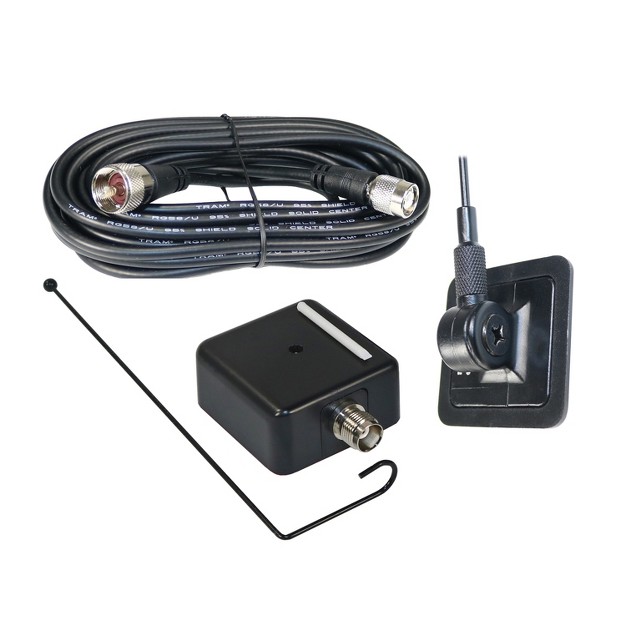 Tram 50 watt Pretuned Dual band 150 Mhz To 154 Mhz Vhf 450 Mhz To 470 Mhz Uhf Amateur Radio Antenna Kit With Glass Mount And Cable