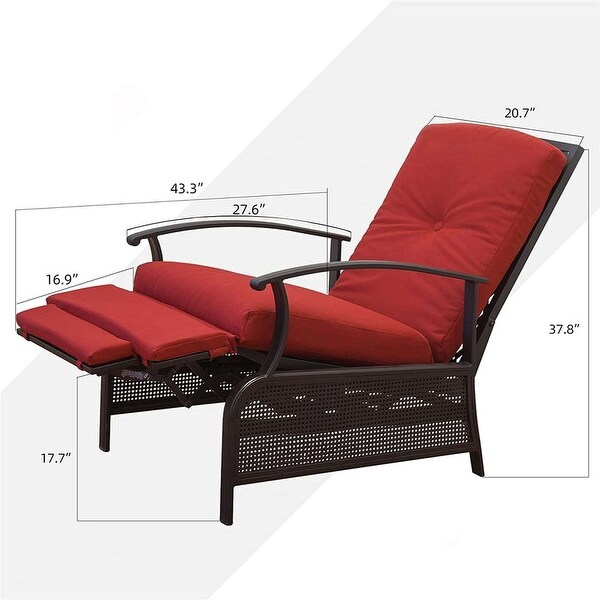 Patio Recliner Chair with Cushions