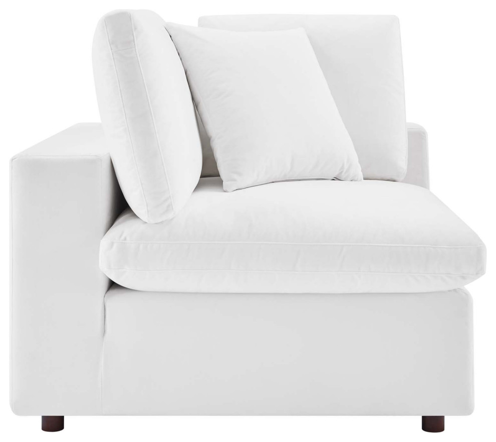 Commix Down Filled Overstuffed Performance Velvet Corner Chair   Traditional   Armchairs And Accent Chairs   by Modway  Houzz