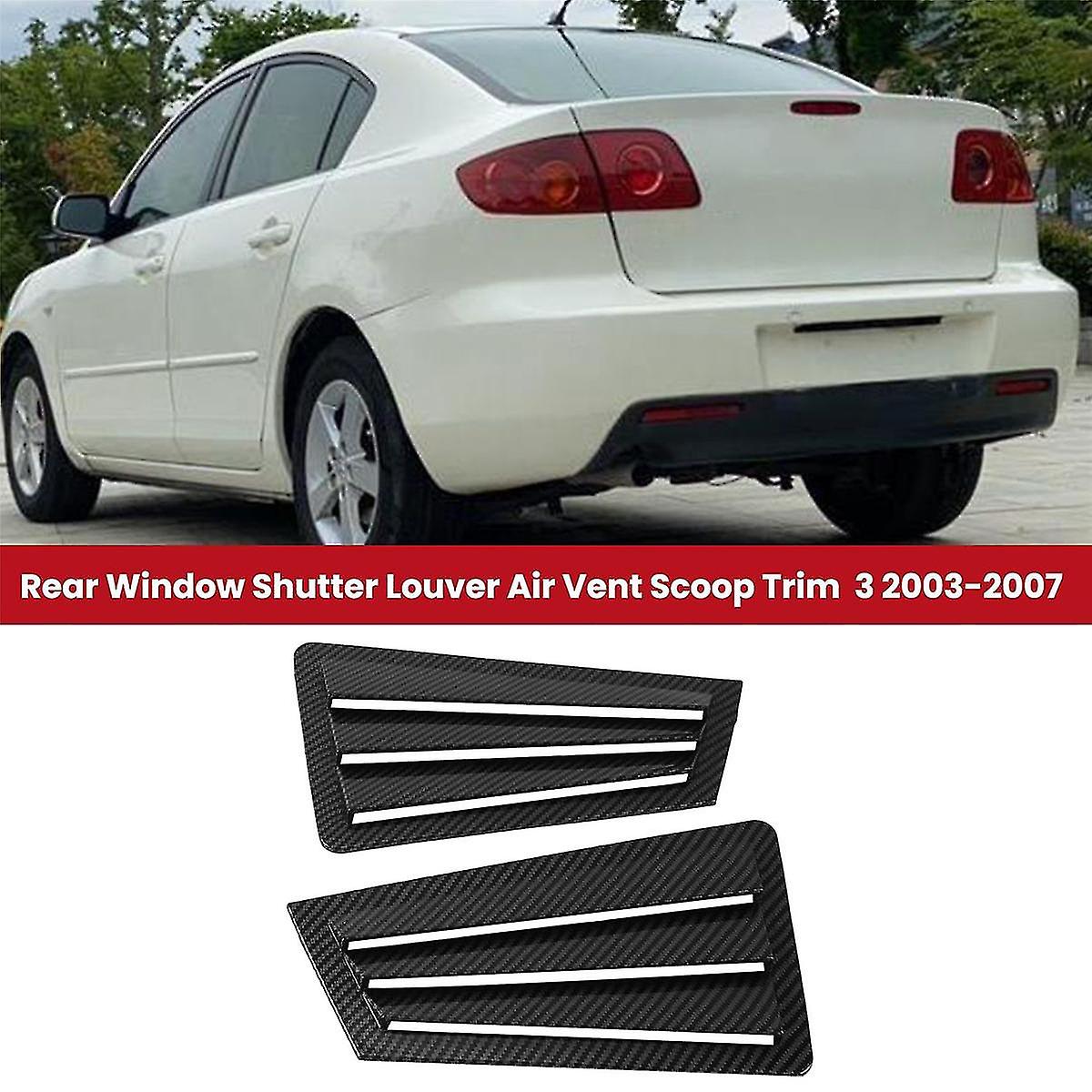 1pair Car Rear Window Shutter Trim Cover For 2003-2007 Side Louver Scoop Spoiler Deflector A