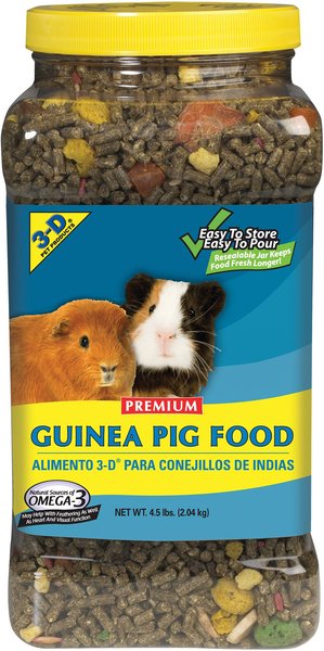 3-D Guinea Pig Food， 4.5-lb jar