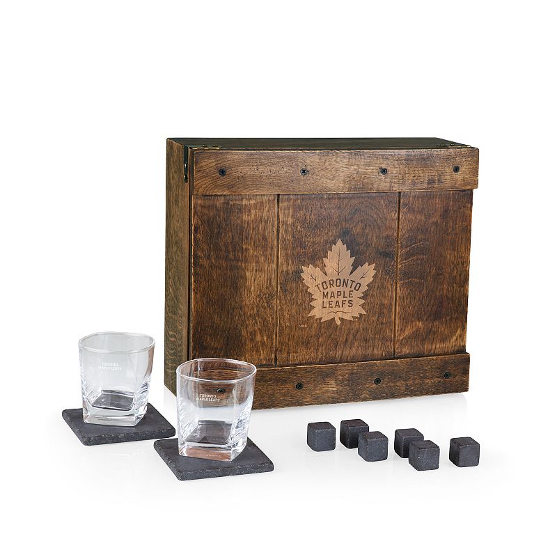 Picnic Time Toronto Maple Leafs Whiskey Box Gift Set