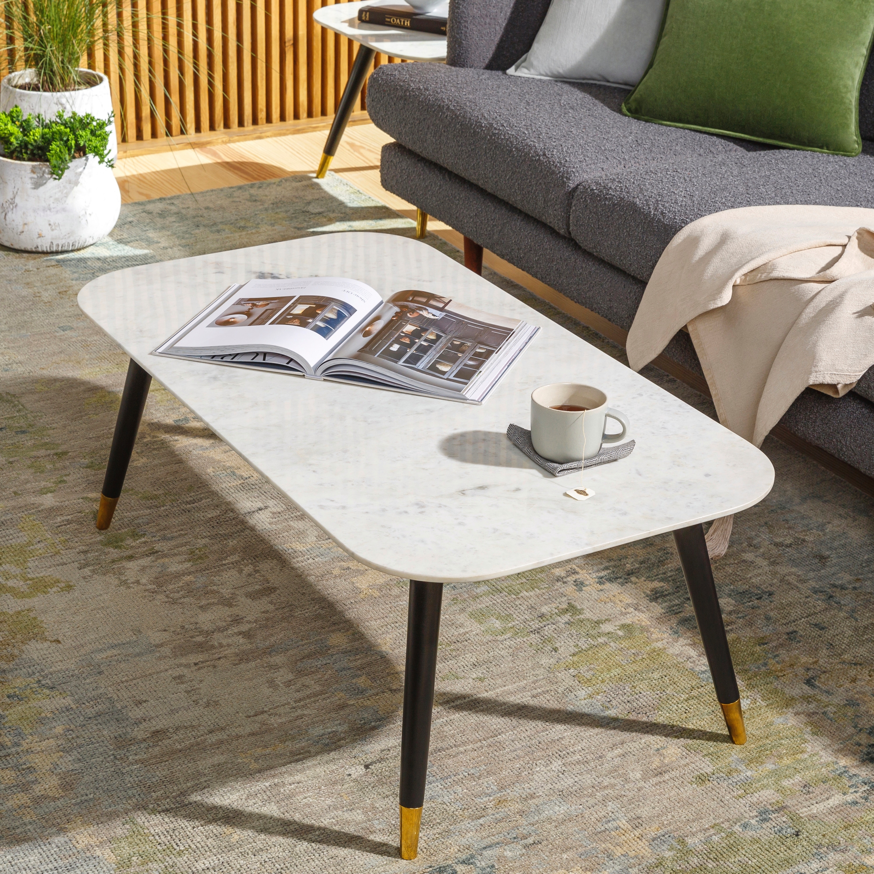 Briony Genuine Marble Modern Coffee Table - 16