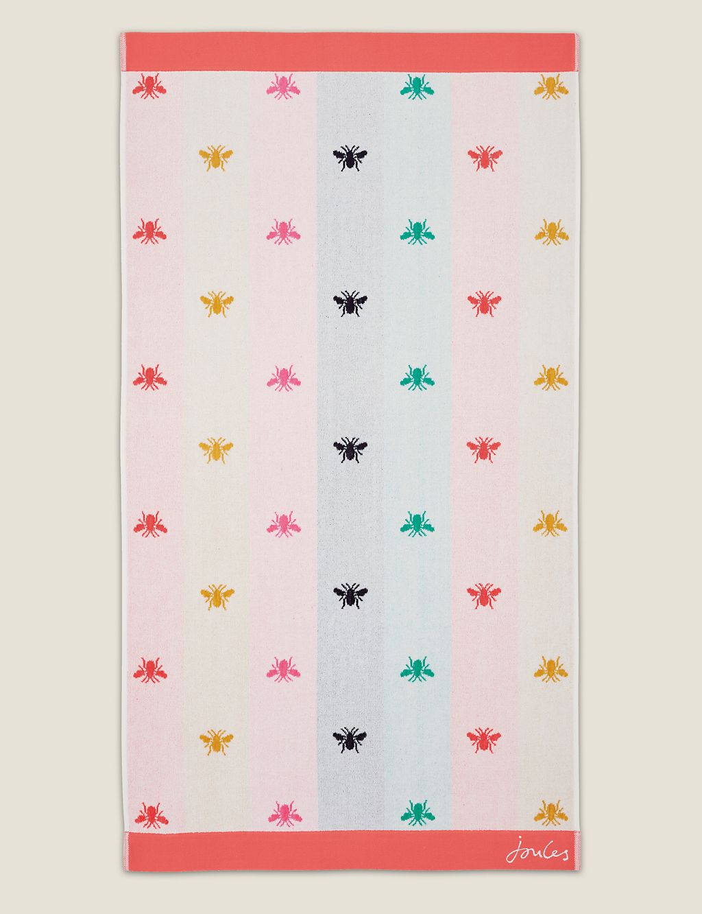 Pure Cotton Rainbow Bee Towel