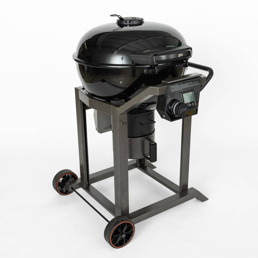 LOCO 22 in. SmartTemp Kettle Charcoal Grill in Black with Stand 2023060113