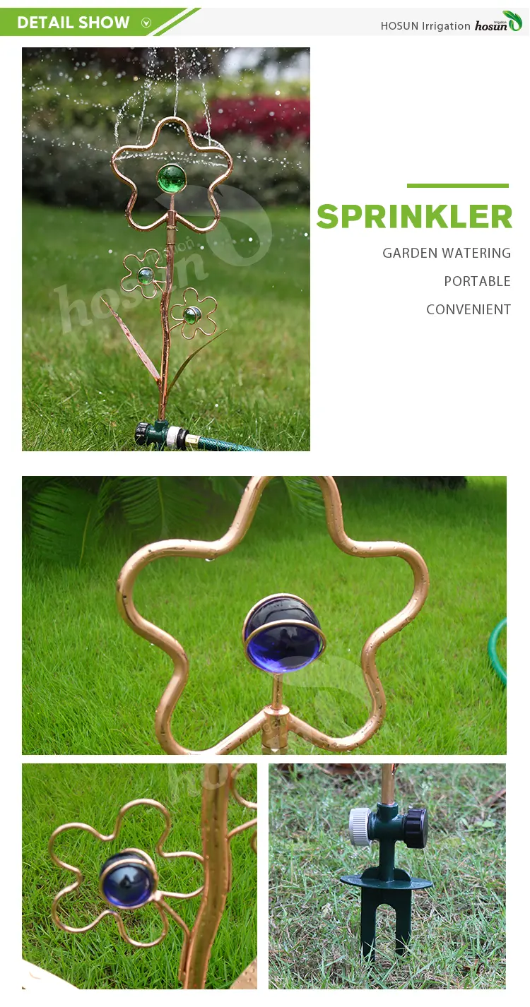 Garden Supplies Decorative Water Sprinkler With Glass Ball