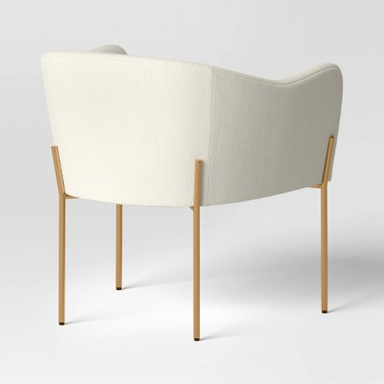 Gladden Rounded Back Anywhere Chair Cream Boucle/Brass - Threshold™