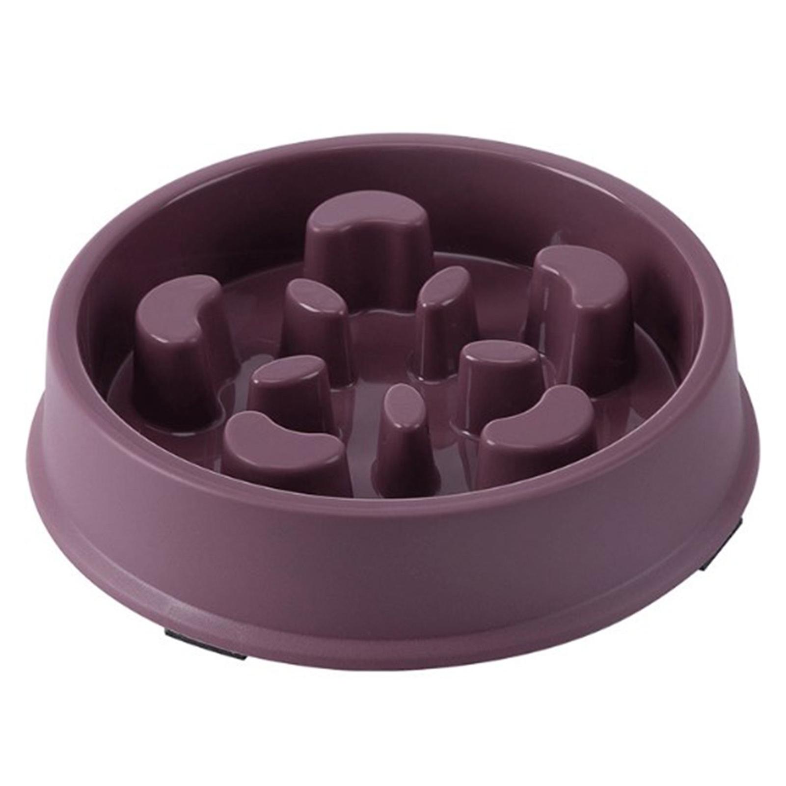 Slow Feeder Dog Bowl Petal Type Prevent Choking Puzzle Slip Resistant Bowl for Pet Supplies Purple