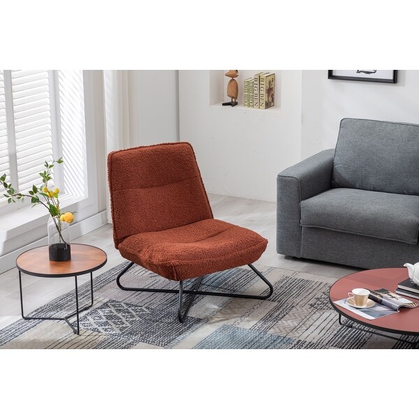 Modern Teddy Fabric Accent Armless Chair For Living room Indoor