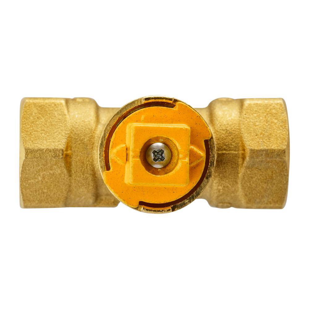 Everbilt 12 in. Brass FlatSquare Head-Handle FPT 1-Piece Body Gas Ball Valve 113-523EB