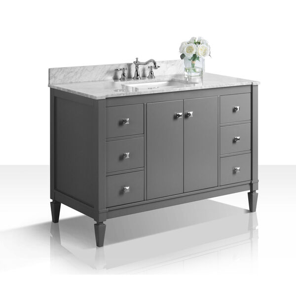 Kayleigh Sapphire Gray 48-Inch Vanity Console with Mirror