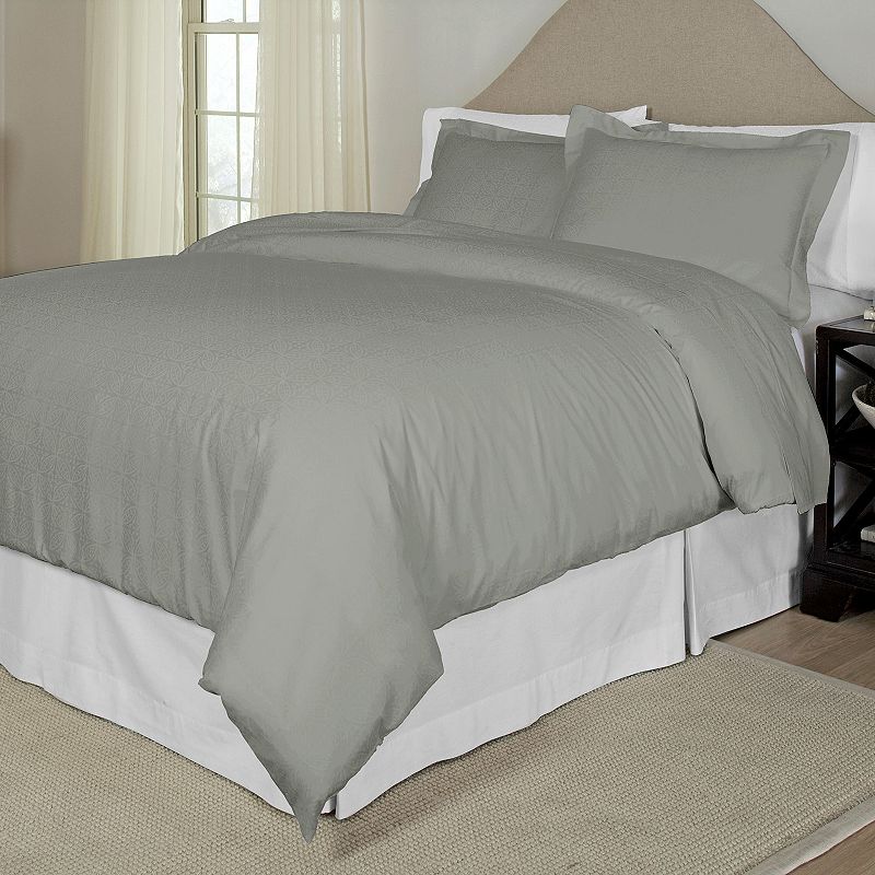 Pointehaven 300-Thread Count Printed Duvet Cover Set