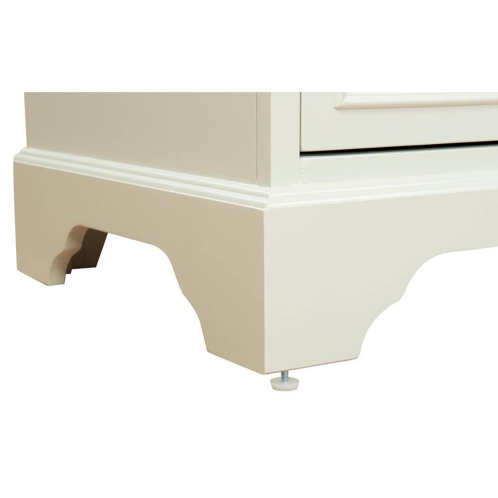 Home Decorators Collection Sadie 67 in. W x 21.5 in. D x 35 in. H Vanity in Matte Pearl with Marble Vanity Top in Natural White with White Sink MD-V2126