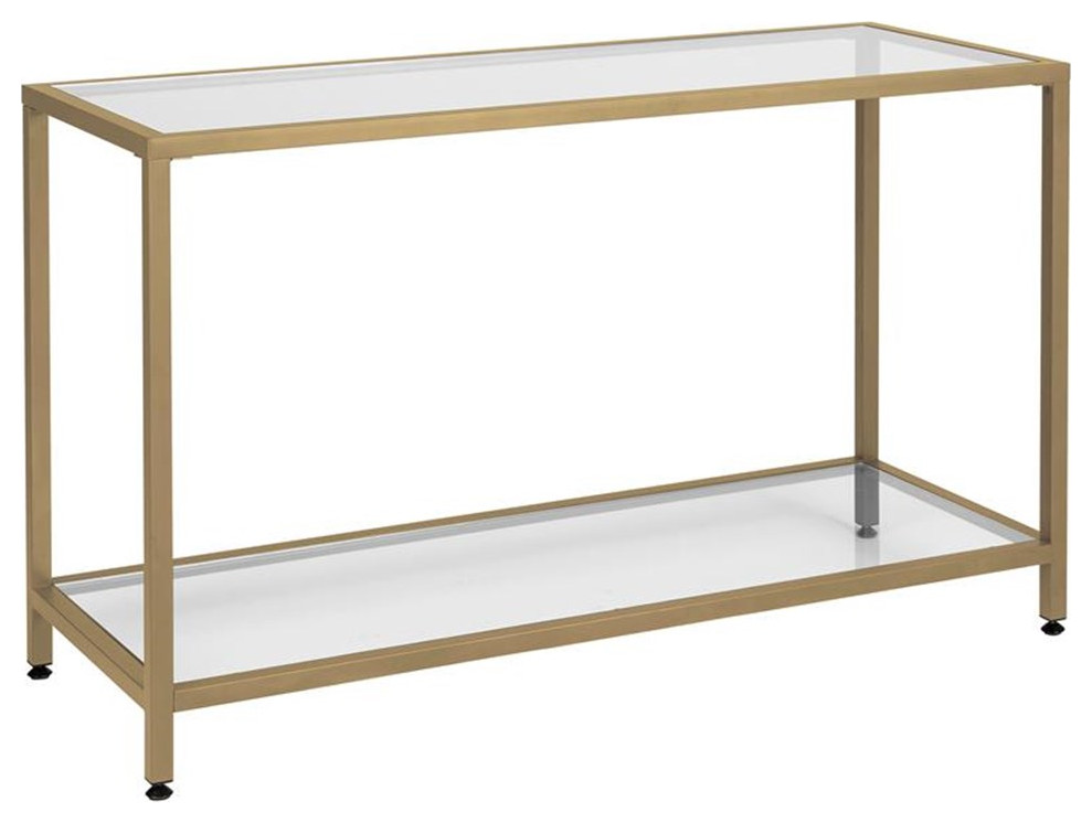 Studio Designs Home Camber 47 quotRectangle 2 Tier Metal Console/Sofa Table in Gold   Contemporary   Console Tables   by Homesquare  Houzz