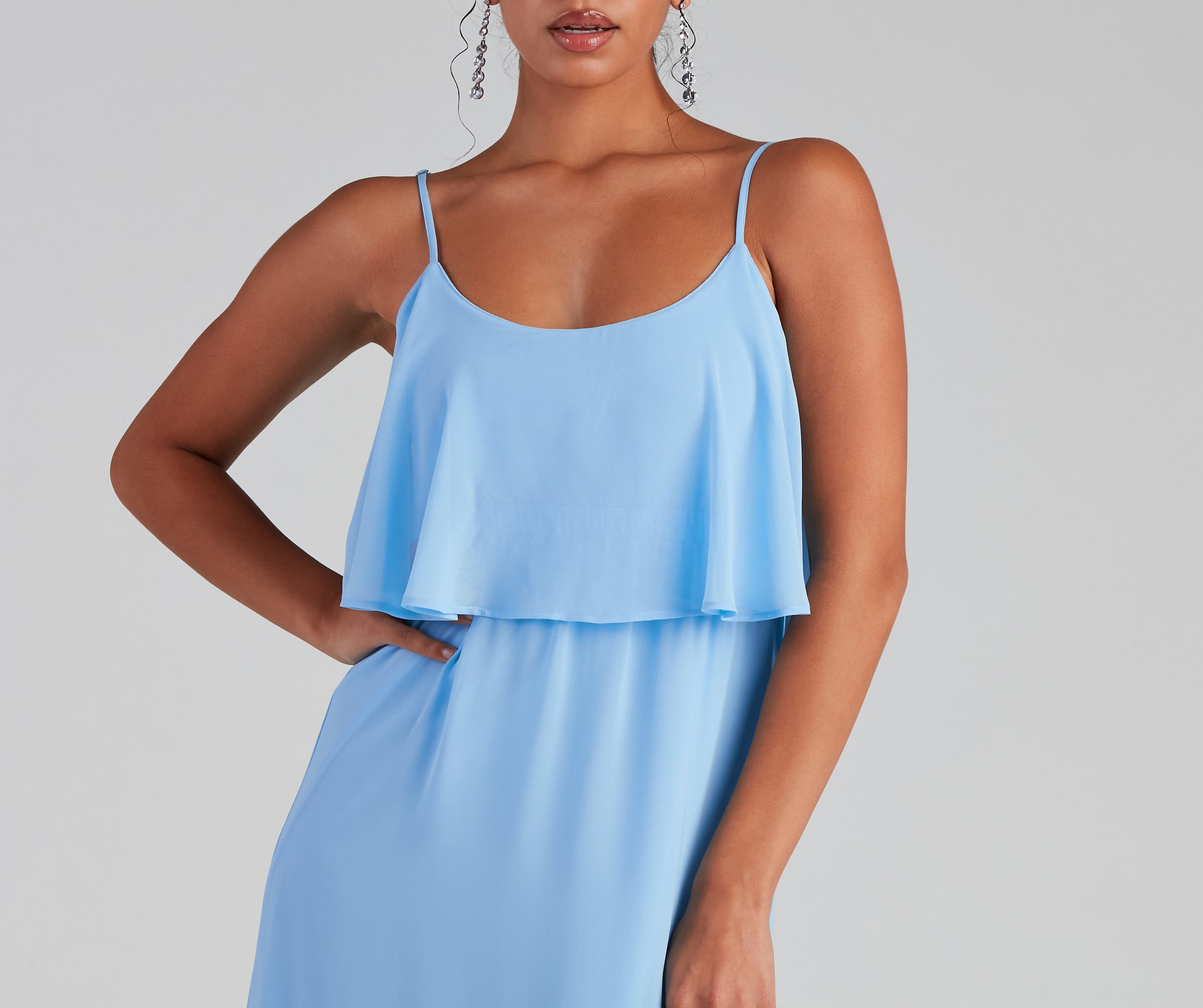 Mailyn Chiffon Ruffled Formal Dress