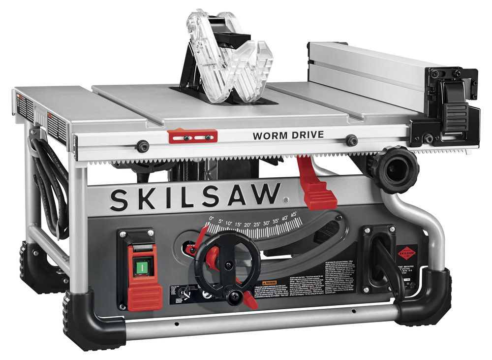 8-1/4 IN. Portable Worm Drive Table Saw with Skilsaw blade ;