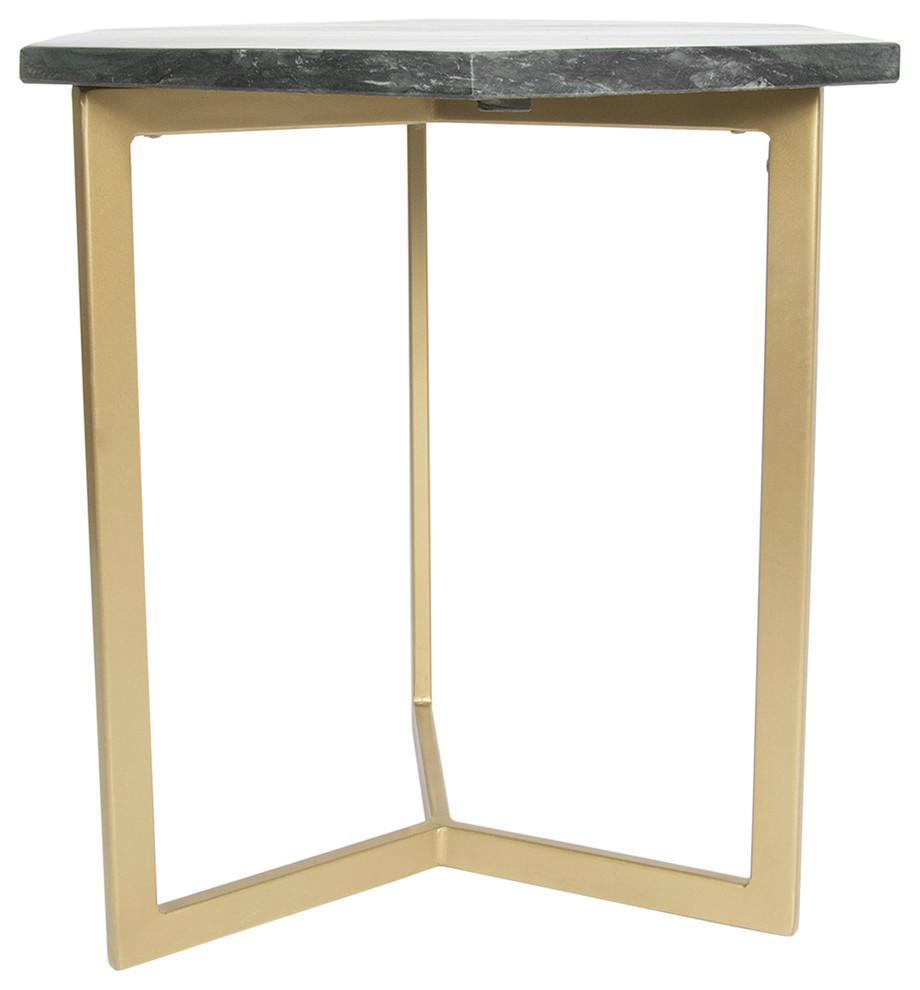 Marble Hexagon Accent Table   Contemporary   Side Tables And End Tables   by Best Home Fashion  Houzz