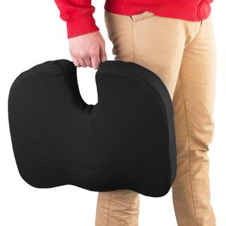 HealthMate 17.7 in. x 13.6 in. x 3.2 in. RelaxFushion Memorial Foam and Gel Coccyx Seat Cushion IN9113