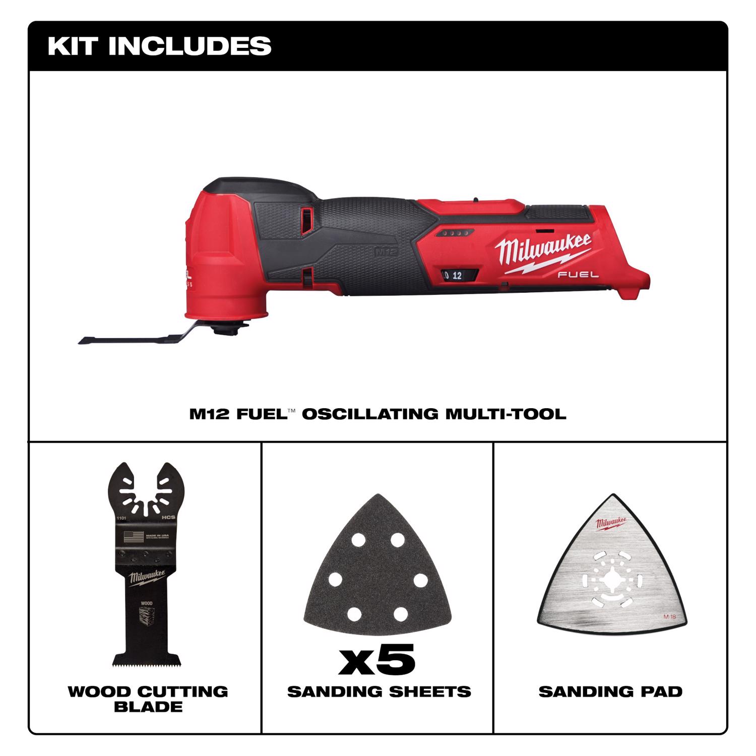 MW M12 FUEL 12 V Cordless Oscillating Multi-Tool Tool Only