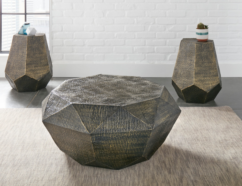 Donato Hexagon End Table   Contemporary   Side Tables And End Tables   by HedgeApple  Houzz