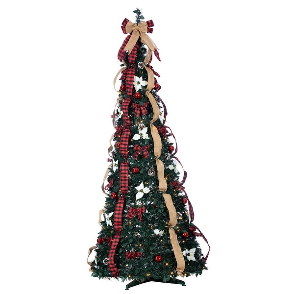 7.5 ft. Pre Lit LED Pop Up Decorative Pine Tree